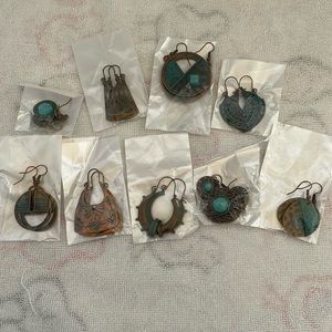 Fashion Jewelry Wire Earrings Lot Resell 9 Pairs